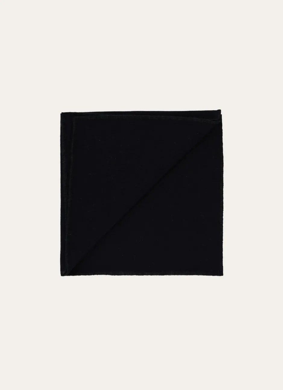 SERVIETTE DE TABLE EN COTON ET LIN BOURDON COLORÉ NOIR