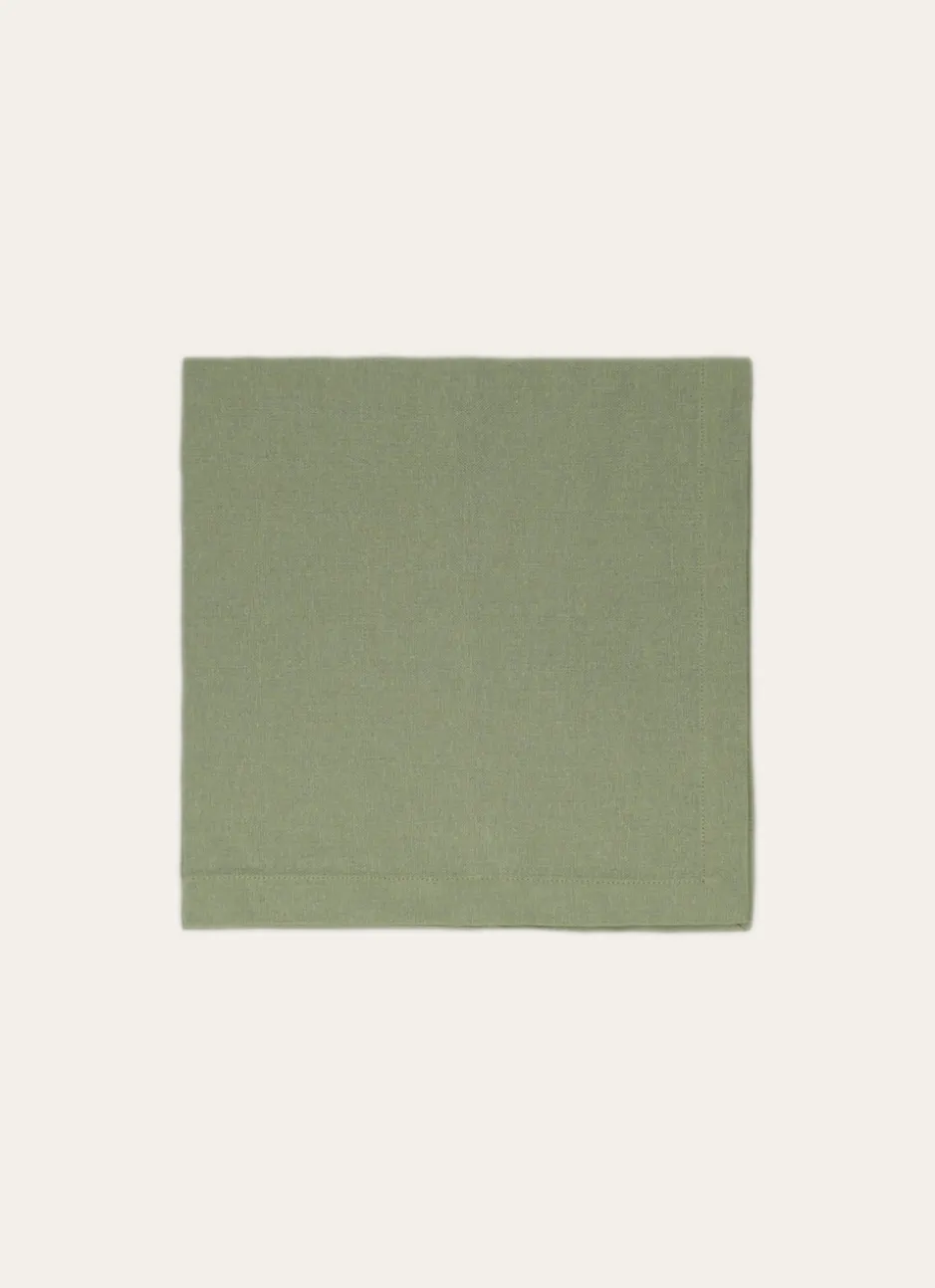 SERVIETTE DE TABLE UNIE EN COTON AMANDE