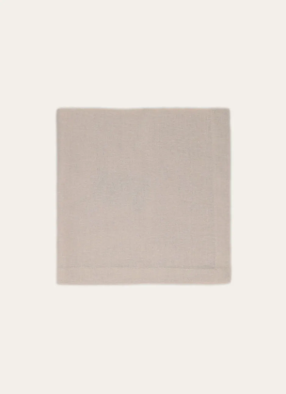 SERVIETTE DE TABLE UNIE EN COTON CRAIE