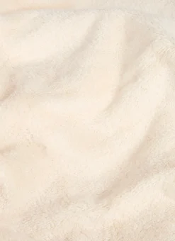 SERVIETTE DE TOILETTE EN COTON ET SOIE AGNES ECRU