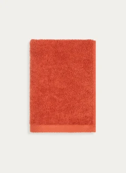 SERVIETTE DE TOILETTE EN COTON UNI BASIL TERRACOTTA