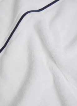SERVIETTE DE TOILETTE FINITION BOURDON OPÉRA BLANC/MARINE