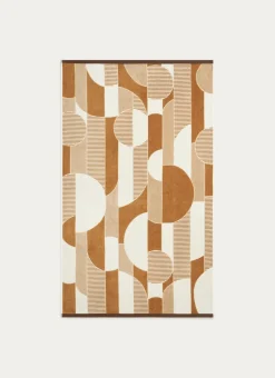 SERVIETTE DE TOILETTE JACQUARD MOTIF GÉOMÉTRIQUE MULTICOLORE