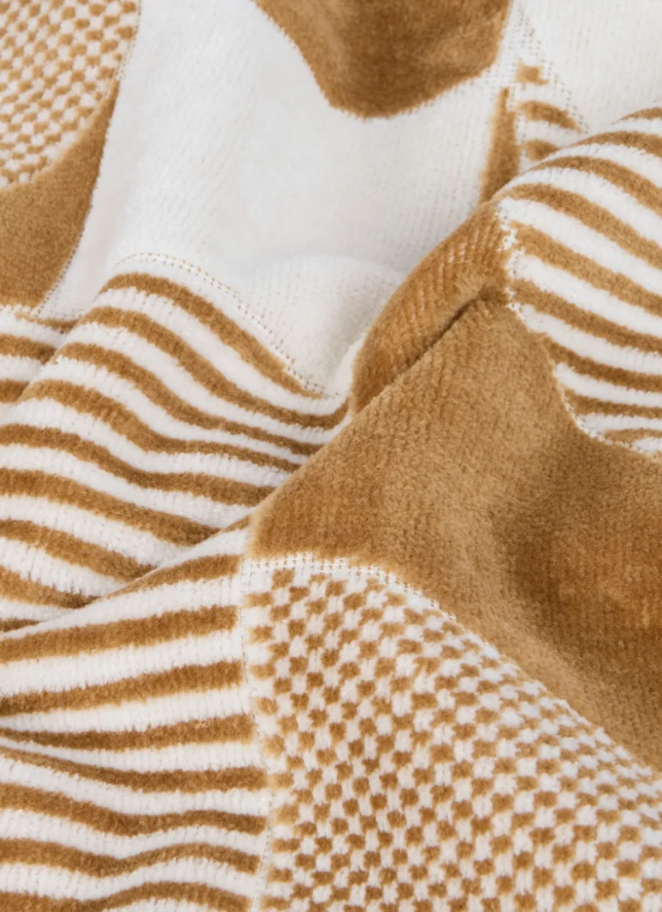 SERVIETTE DE TOILETTE JACQUARD MOTIF GÉOMÉTRIQUE MULTICOLORE