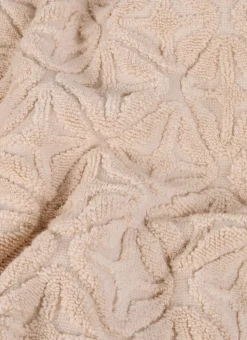 SERVIETTE DE TOILETTE JULIAN À MOTIF GÉOMÉTRIQUE BEIGE