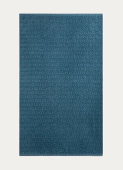 SERVIETTE DE TOILETTE JULIAN À MOTIF GÉOMÉTRIQUE BLEU