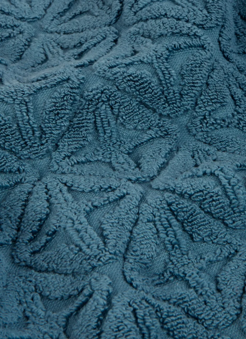 SERVIETTE DE TOILETTE JULIAN À MOTIF GÉOMÉTRIQUE BLEU