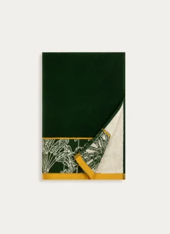 SERVIETTE DE TOILETTE LITEAU JACQUARD VÉGÉTAL vert