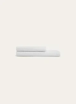 SERVIETTE DE TOILETTE NID D'ABEILLE BLANC