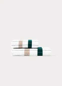 SERVIETTE DE TOILETTE À RAYURES CÉLESTINE MULTICOLORE