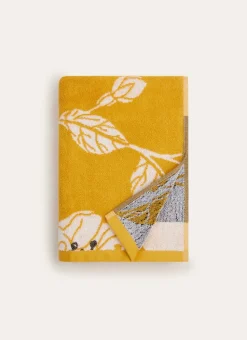 SERVIETTE DE TOILETTE SAIKO JAUNE/BLANC