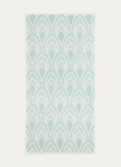 SERVIETTE DE TOILETTE SERENA EN JACQUARD BLEU CLAIR