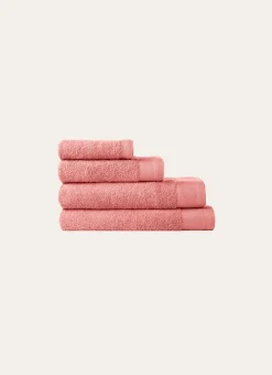 SERVIETTE DE TOILETTE UNIE EN COTON 500GR ROSE