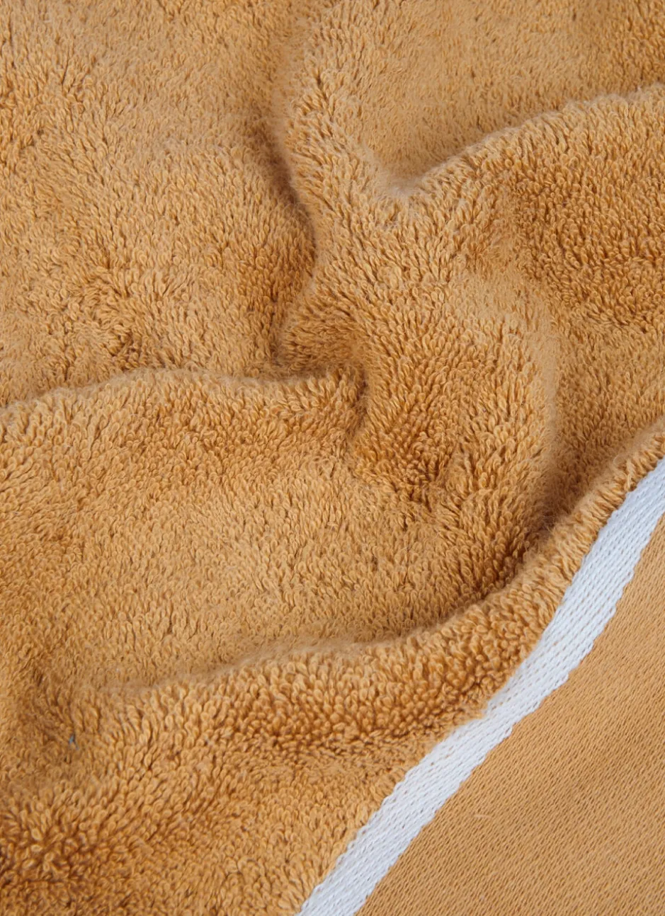 SERVIETTE DE TOILETTE UNIE À LARGE BORDURE ARTHUR CARAMEL
