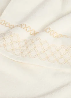 SERVIETTE INVITÉ BORDURE JACQUARD SHEHERAZADE BLANC CASSÉ