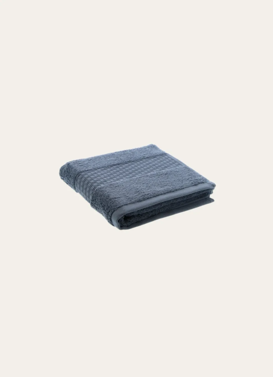 SERVIETTE INVITÉ COTON BIO JACQUARD GAUFRÉ 450GR ORAGE