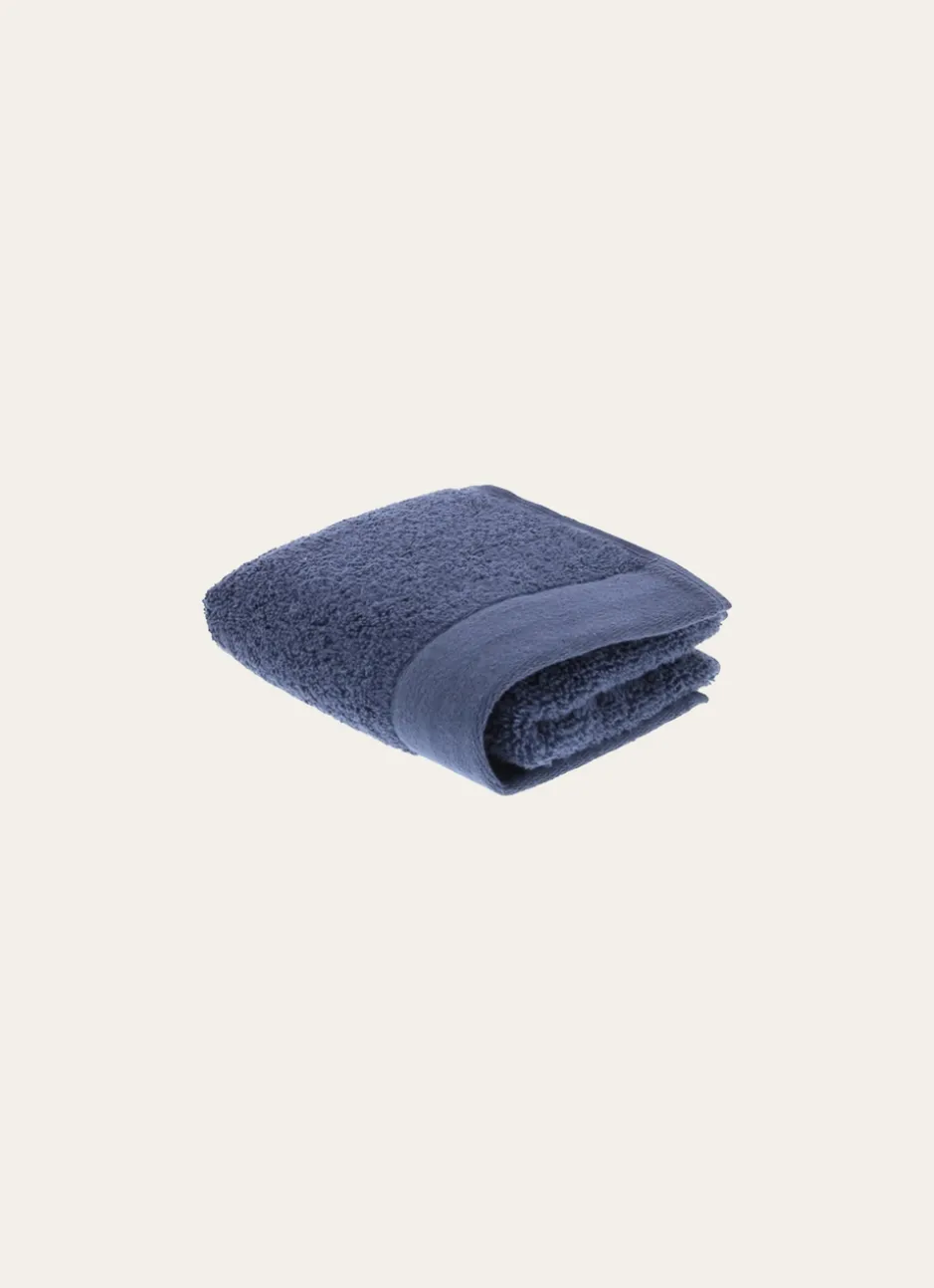 SERVIETTE INVITÉ COTON MOELLEUX ZÉRO TORSION SAPHIR