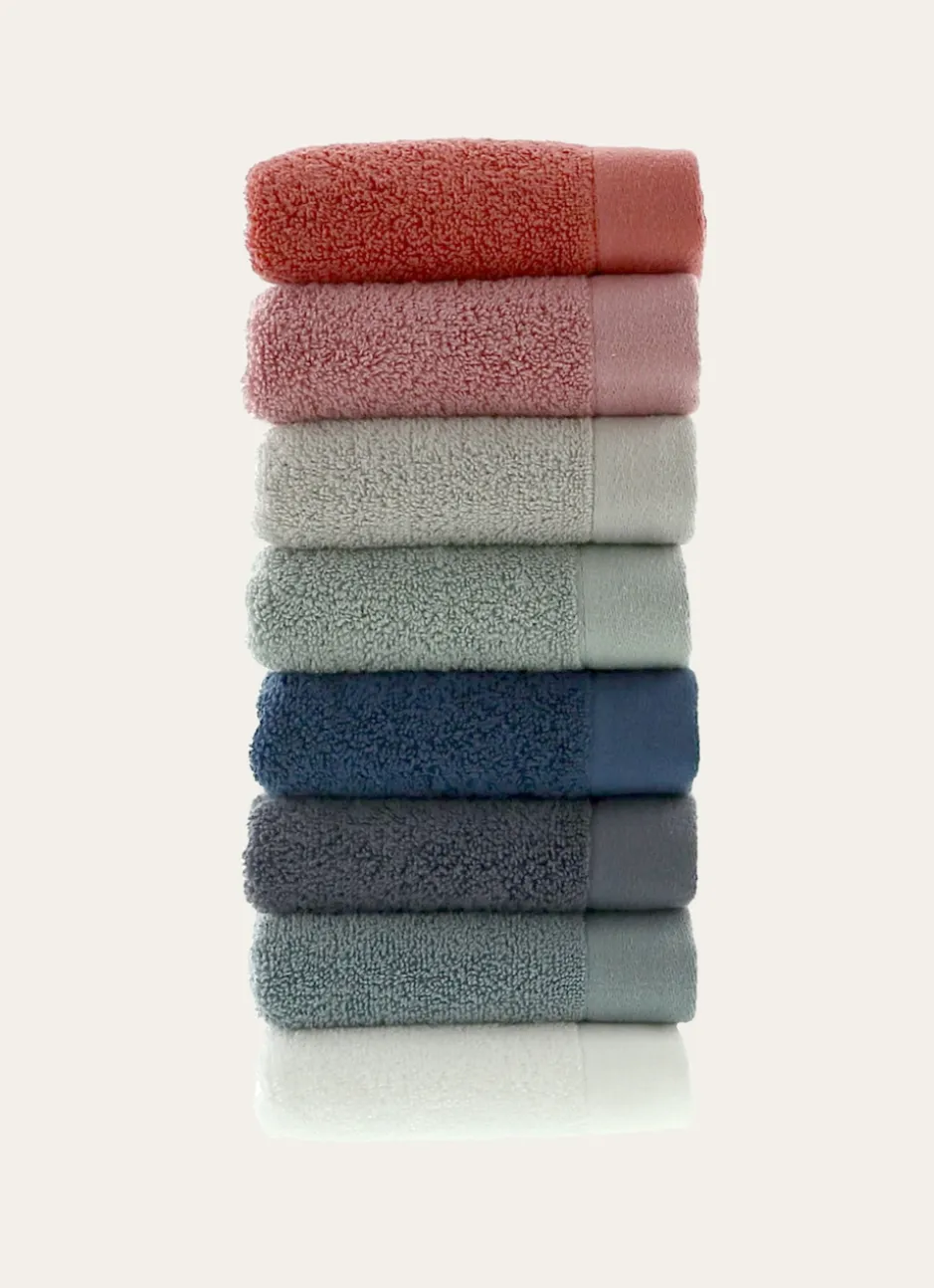 SERVIETTE INVITÉ COTON MOELLEUX ZÉRO TORSION SAPHIR