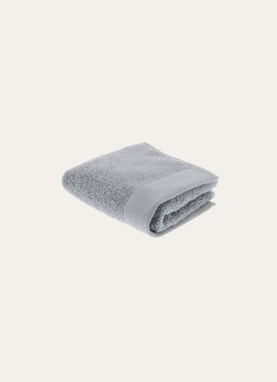 SERVIETTE INVITÉ COTON MOELLEUX ZÉRO TORSION BLEU GRIS