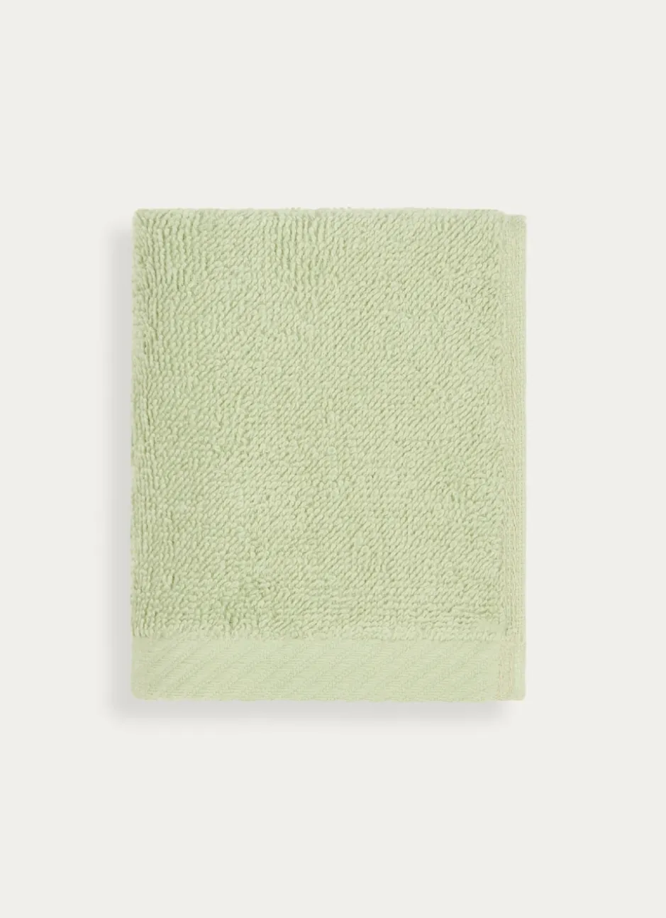 SERVIETTE INVITÉ EN COTON UNI BASIL VERT