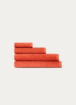 SERVIETTE INVITÉ EN COTON UNI BASIL TERRACOTTA