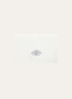 SERVIETTE INVITÉ EN VELOURS BRODÉE 500GR BLANC