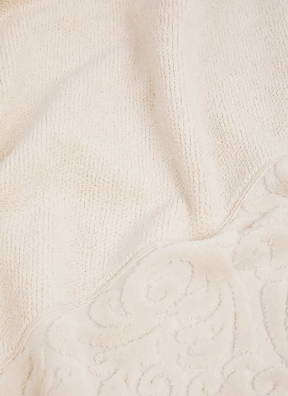 SERVIETTE INVITÉ LITEAU VELOURS CISELÉ BEIGE