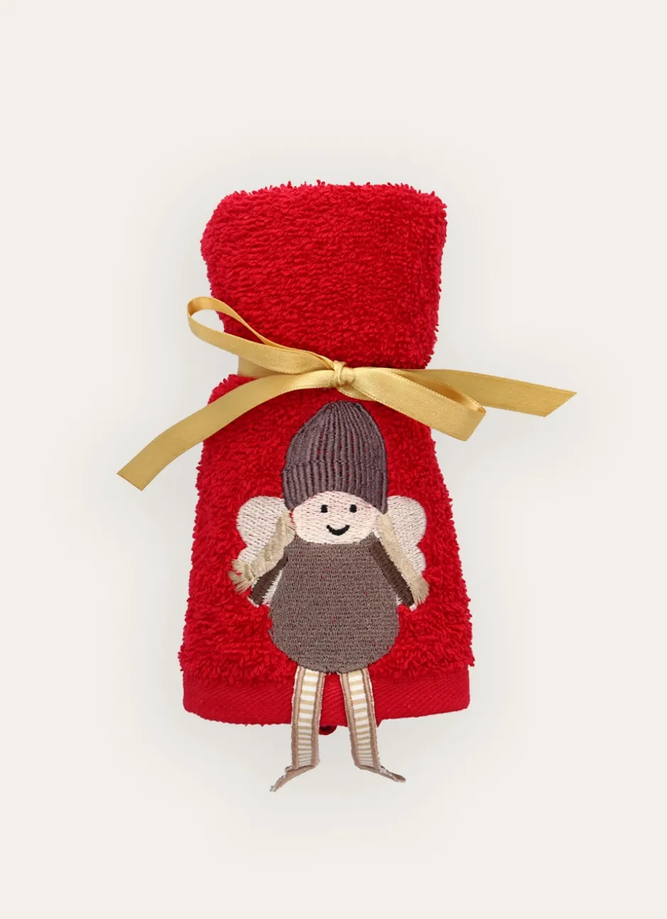 SERVIETTE INVITÉ PERSONNAGE DE NOËL ROUGE GRENAT