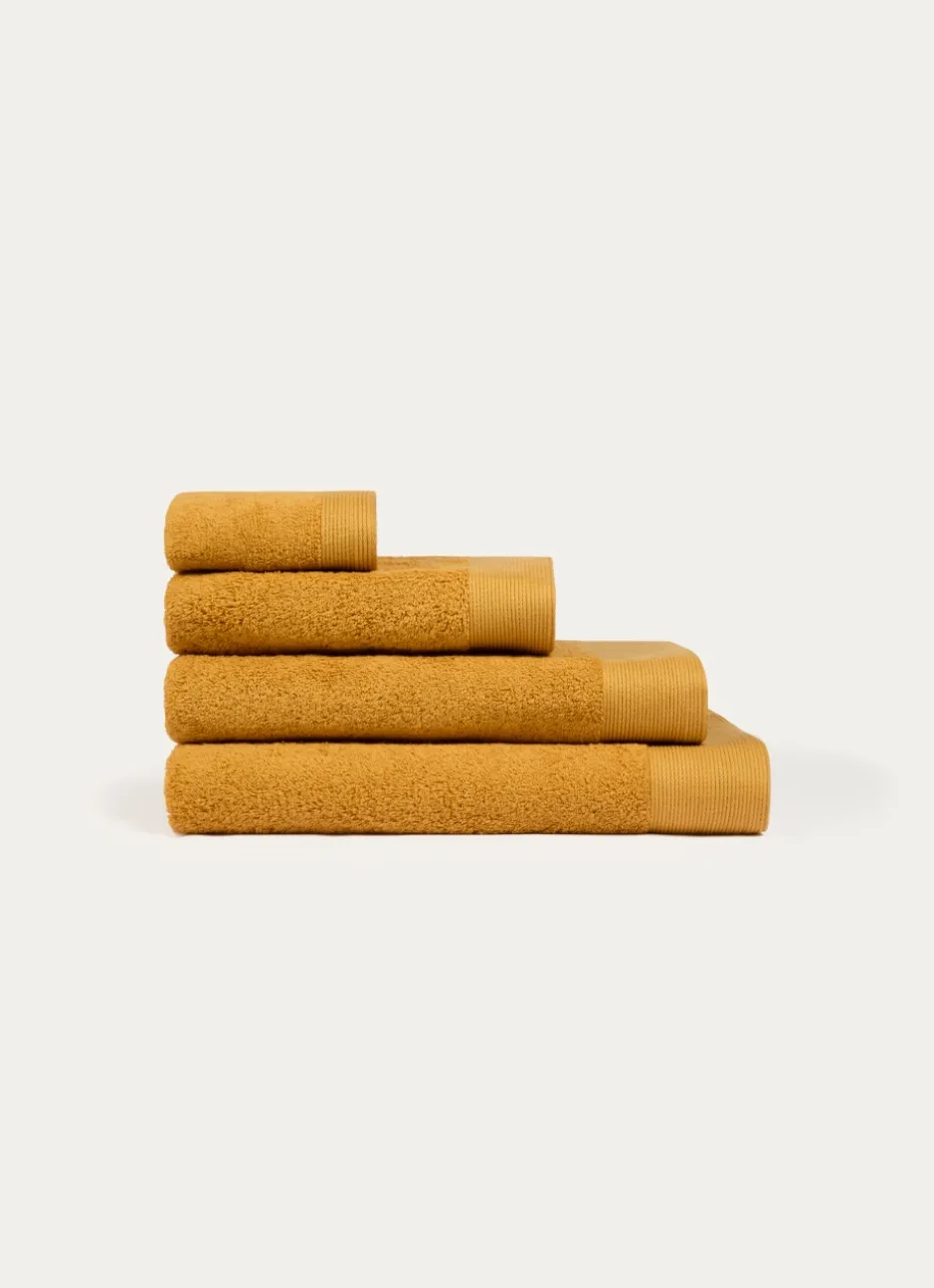 SERVIETTE INVITÉ UNIE EN COTON 500GR OCRE
