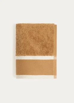 SERVIETTE INVITÉ UNIE À LARGE BORDURE ARTHUR CARAMEL