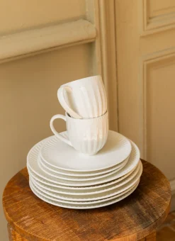 SERVITEUR EN PORCELAINE BLANC