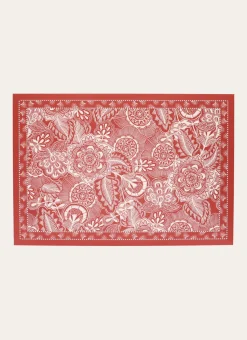 SET DE TABLE PLASTIFIÉ – MOTIF STYLE BANDANA BRIQUE
