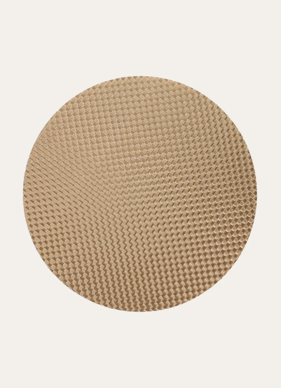SET DE TABLE ROND TISSÉ DORE