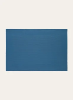 SET DE TABLE UNI TISSÉ BLEU CANARD