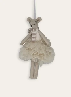 SOURIS DANSEUSE À SUSPENDRE ÉCRU