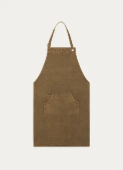 TABLIER EN CANVAS AVEC OEILLETS VERT KAKI