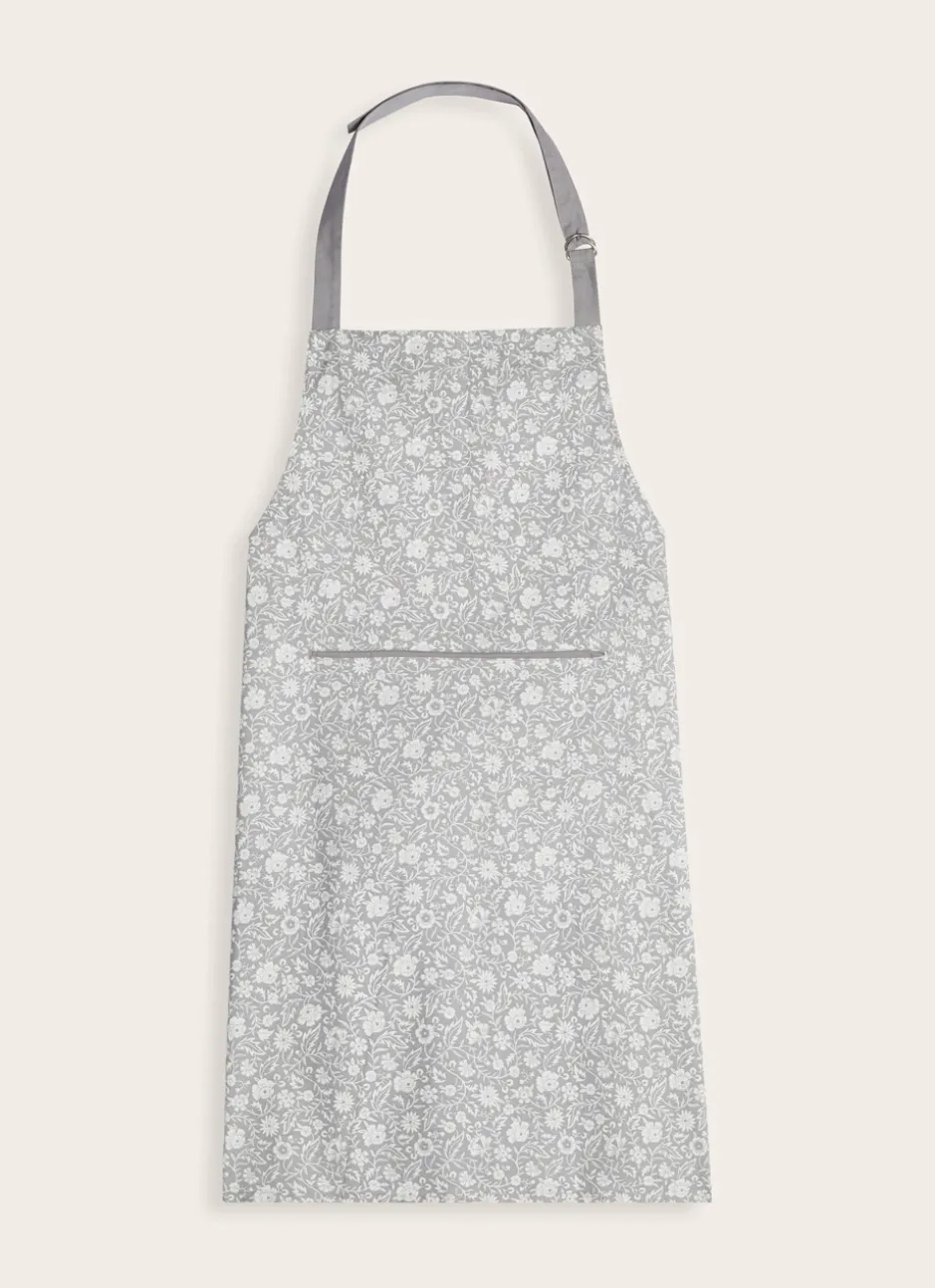 TABLIER FLEURS BICA GRIS