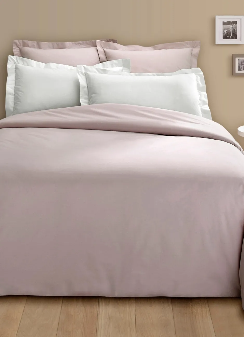 TAIE D'OREILLER UNIE EN PERCALE DE COTON BLANC