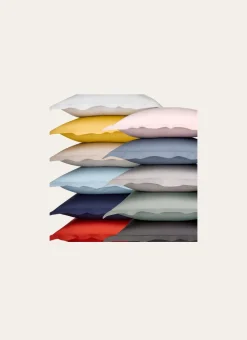 TAIE D'OREILLER UNIE EN PERCALE DE COTON SABLE