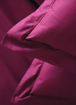 TAIE D'OREILLER UNIE EN PERCALE DE COTON GRENAT