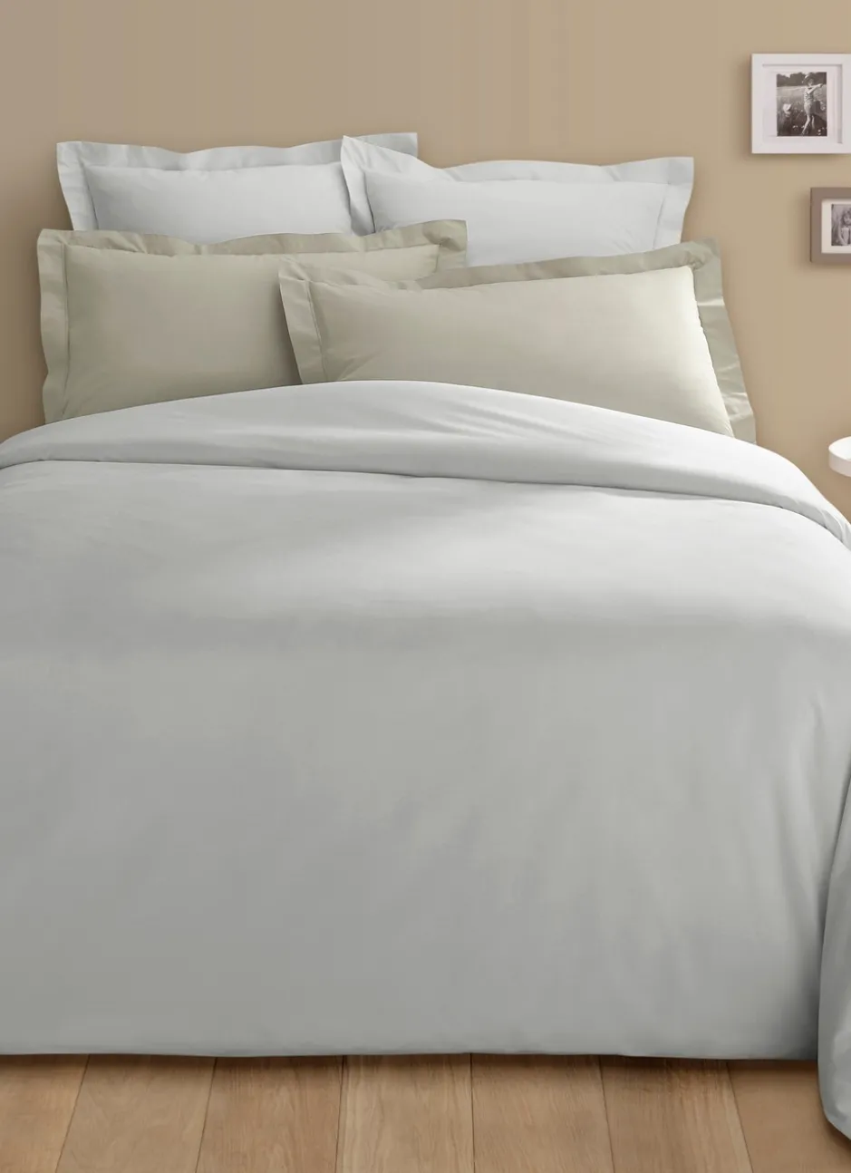 TAIE D'OREILLER UNIE EN PERCALE DE COTON SABLE