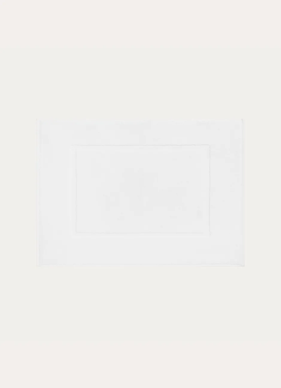 TAPIS DE BAIN COTON MOELLEUX ZÉRO TORSION BLANC