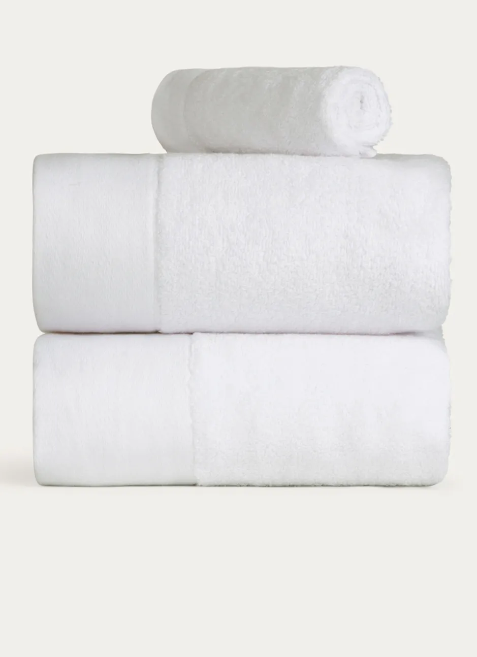 TAPIS DE BAIN COTON MOELLEUX ZÉRO TORSION BLANC