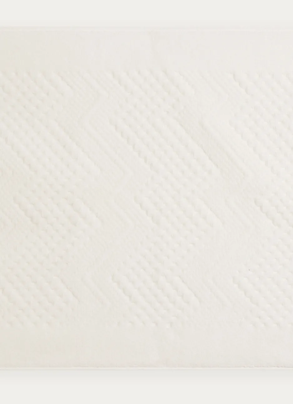 TAPIS DE BAIN EN COTON BLANC