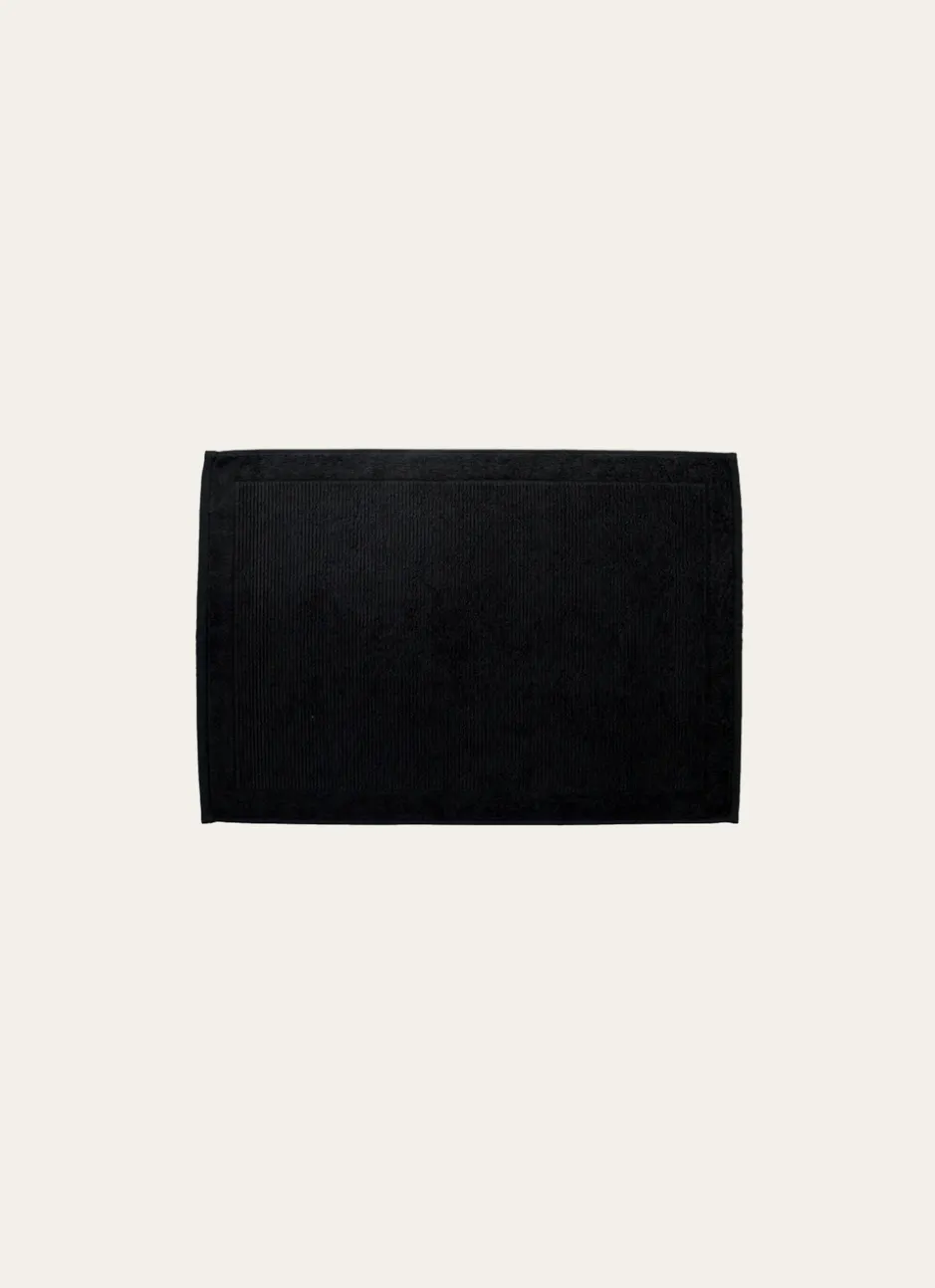 TAPIS DE BAIN EN COTON UNI 650GR Noir