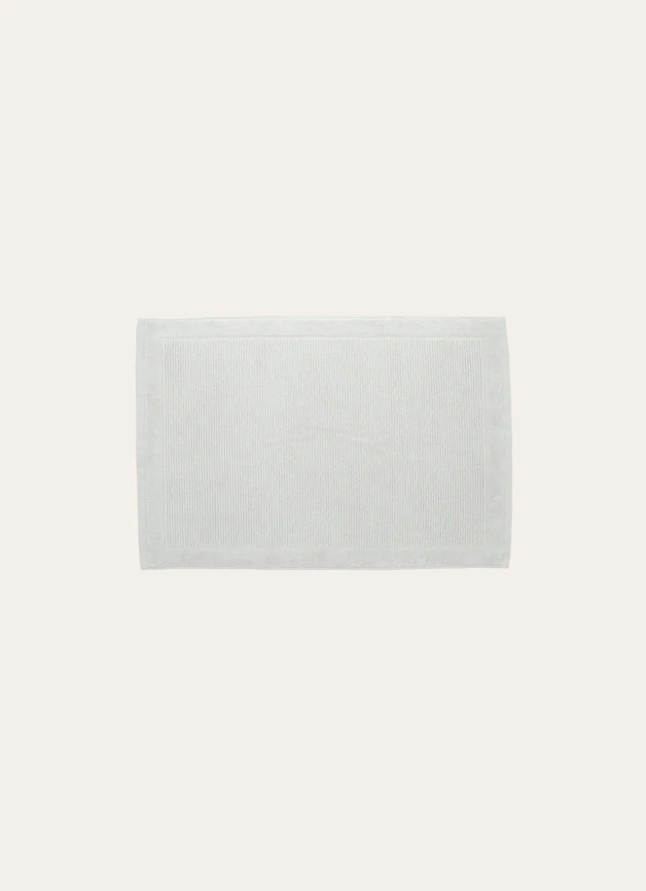 TAPIS DE BAIN EN COTON UNI 650GR PERLE