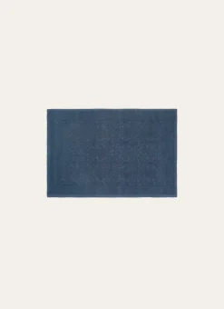 TAPIS DE BAIN JACQUARD UNI ANTIDÉRAPANT BLEU