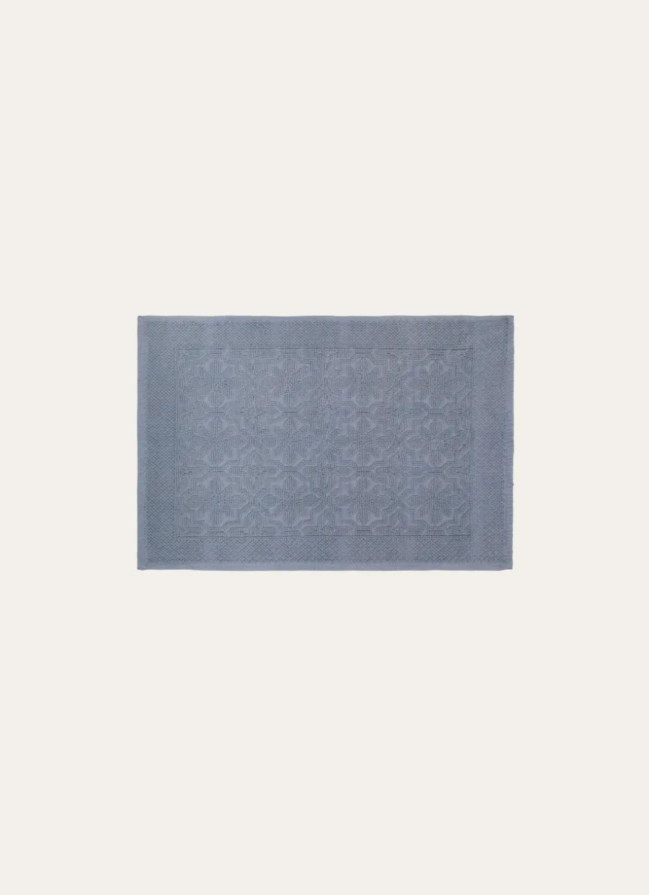 TAPIS DE BAIN JACQUARD UNI ANTIDÉRAPANT GRIS