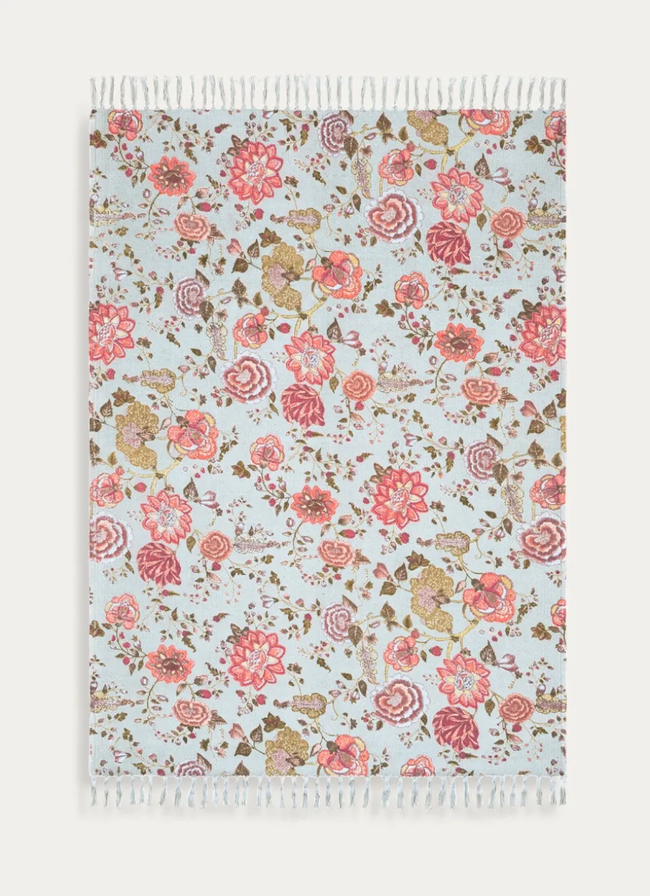 TAPIS EN COTON IMPRIMÉ RÉVERSIBLE MULTICOLORE