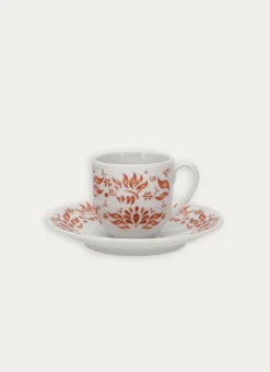 TASSE AVEC SOUCOUPE EN PORCELAINE BASQUE